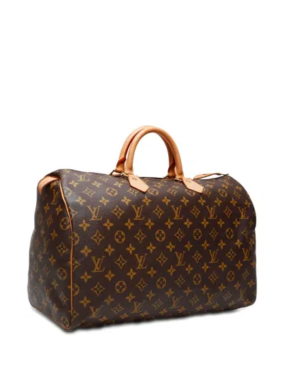 Pre-owned Louis Vuitton 1994 Monogram Speedy 40 Handbag In Brown