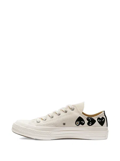 Comme Des Garçons Play Chuck 70 Cdg Low Sneakers In Beige Cotton In Neutral