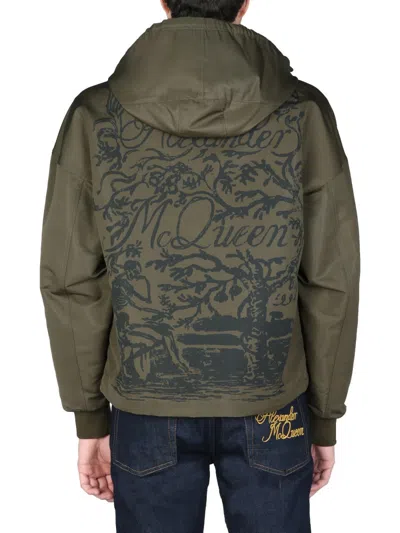 Alexander Mcqueen Men's Blake Painting Jacket In Green