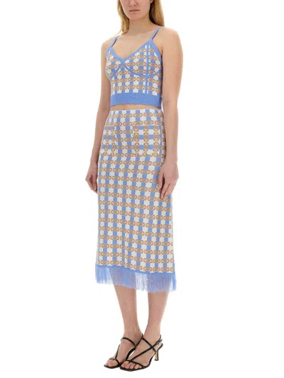 Baum Und Pferdgarten All-over Pattern Fringed Midi Skirt In Multi