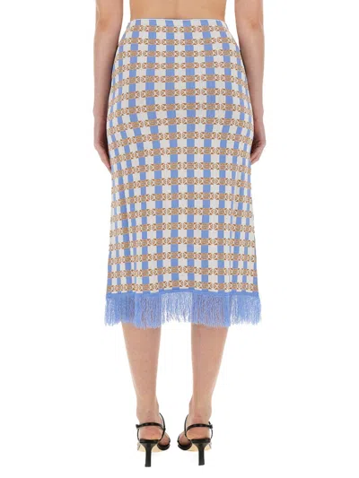 Baum Und Pferdgarten All-over Pattern Fringed Midi Skirt In Multi