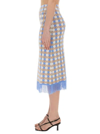 Baum Und Pferdgarten All-over Pattern Fringed Midi Skirt In Multi