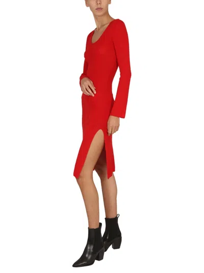 Baum Und Pferdgarten Cecily Merino Wool Dress In Red