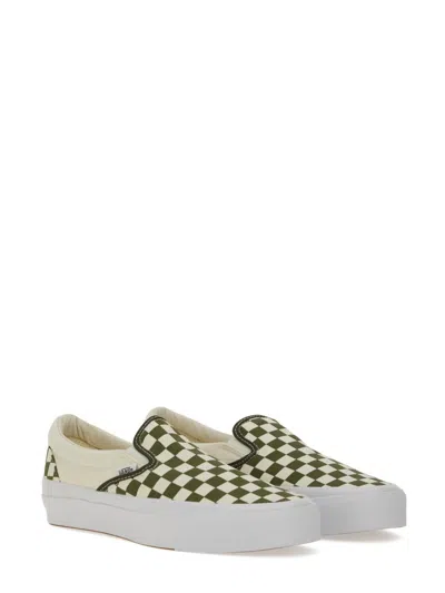 Vans Slip-on 98 Checkered Pattern Sneaker In White