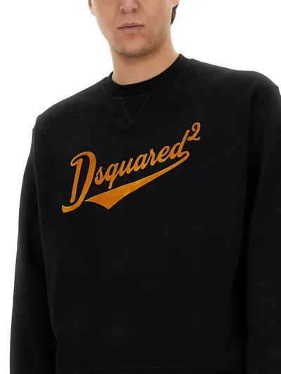 Dsquared2 Wool Pullover With Logo In Black