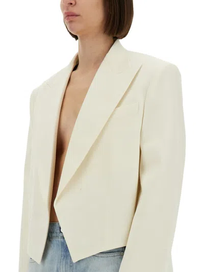 Stella Mccartney Women's Cropped Blazer In White