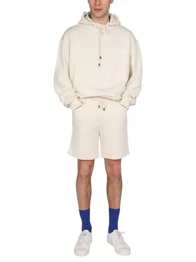 Mouty Drawstring-fastening Detail Hoodie In White