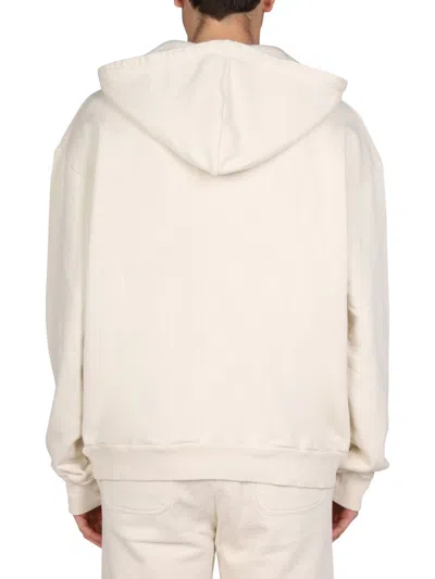 Mouty Drawstring-fastening Detail Hoodie In White