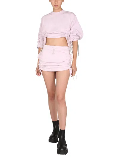 Mcq By Alexander Mcqueen Mcq Alexander Mcqueen Logo Patch Mini Skirt In Pink