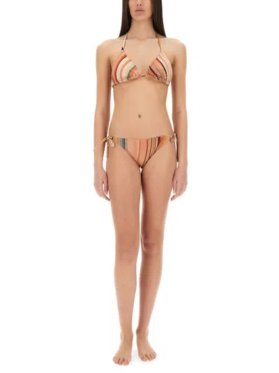 Ps By Paul Smith Ps Paul Smith "dusky Swirl" Bikini Top In Multi