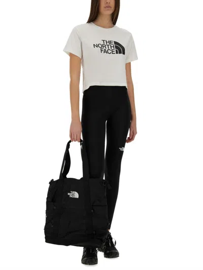 The North Face Logo Cotton Jersey Cropped T-shirt In White