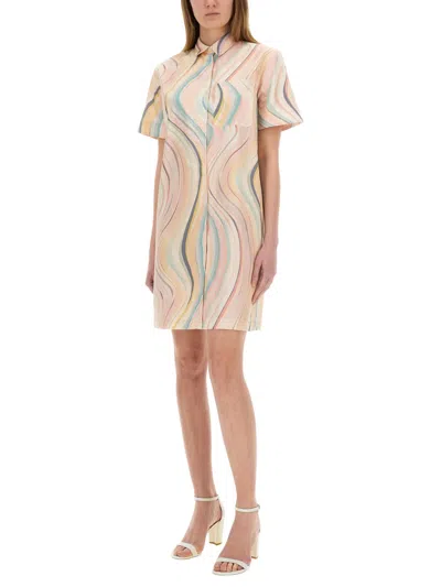 Ps By Paul Smith Ps Paul Smith Swirl Patterned Dress In Multi