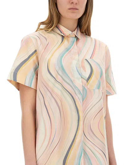 Ps By Paul Smith Ps Paul Smith Swirl Patterned Dress In Multi