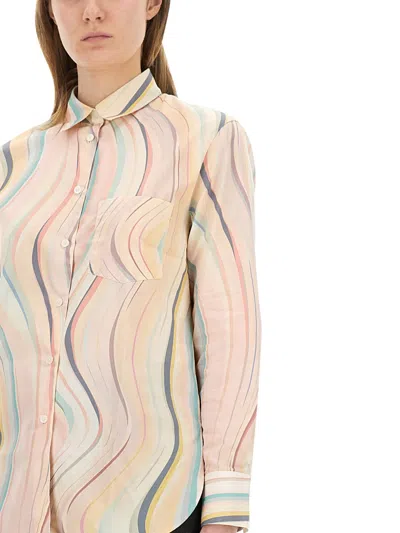 Ps By Paul Smith Ps Paul Smith "faded Swirl" Print Shirt