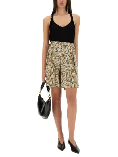 Isabel Marant Felize Printed Bermuda Shorts In Animal Print