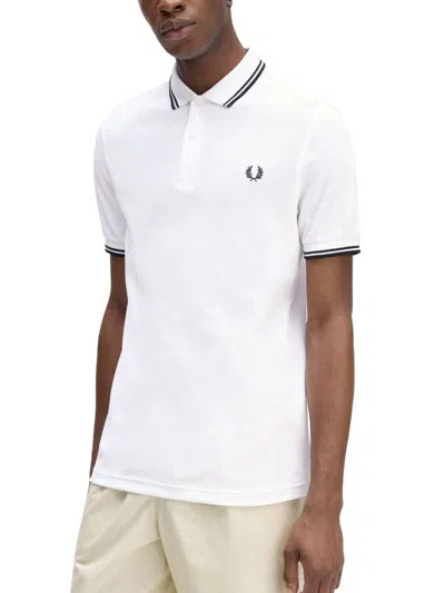 Fred Perry Twin Tipped Polo Shirt In White