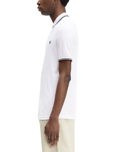 Fred Perry Twin Tipped Polo Shirt In White