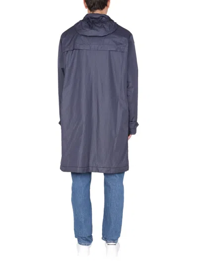 Aspesi "gallio" Waterproof Coat In Blue