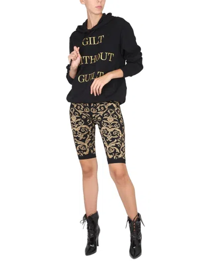 Moschino "gilt Without Guilt" Sweatshirt In Black