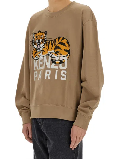 Kenzo "happy Tiger" Sweatshirt In Gold