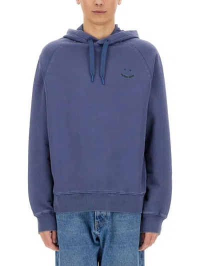 Ps By Paul Smith Ps Paul Smith "happy" Hoodie In Blue