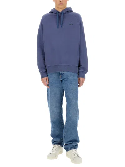Ps By Paul Smith Ps Paul Smith "happy" Hoodie In Blue