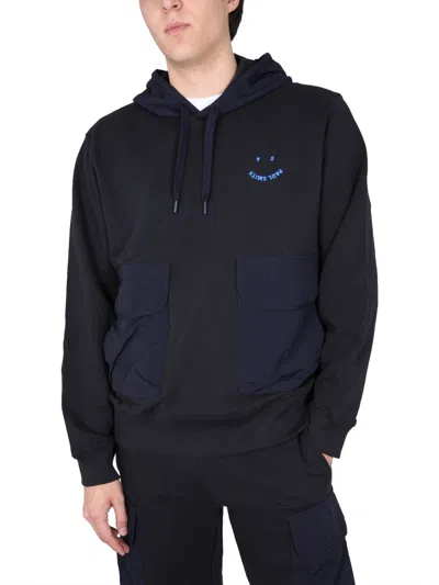 Ps By Paul Smith Ps Paul Smith "happy" Sweatshirt In Blue