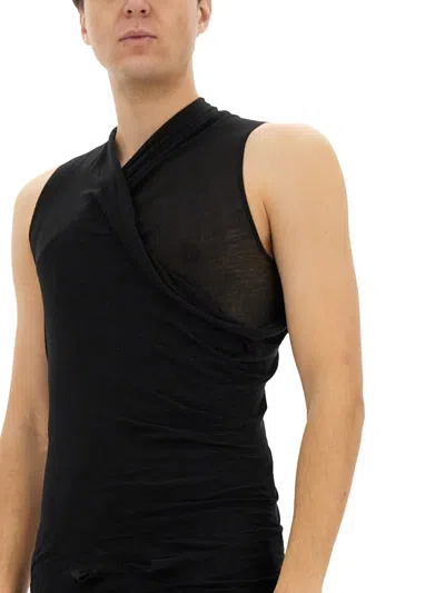 Rick Owens Hollywood Banana Top In Black