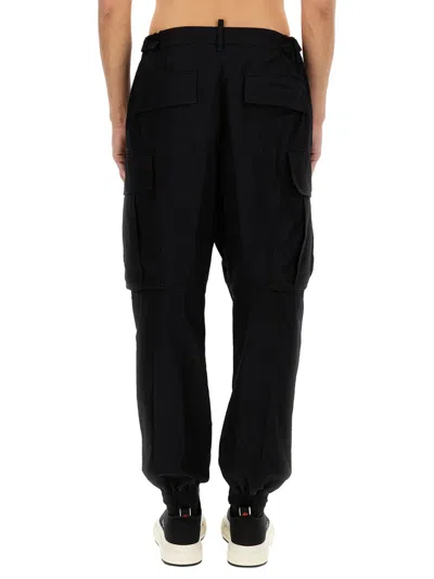 Dsquared2 Icon New Generation Ripstop 3d Cargo Pants In Black