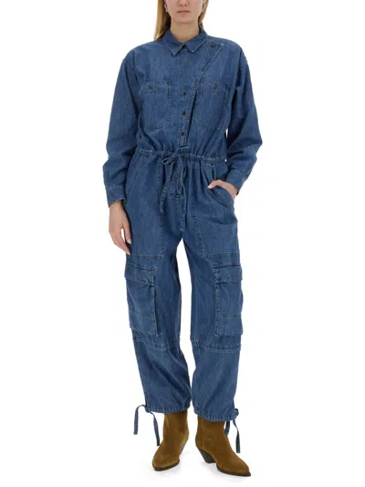 Isabel Marant Étoile Idany Denim Jumpsuit In Blue