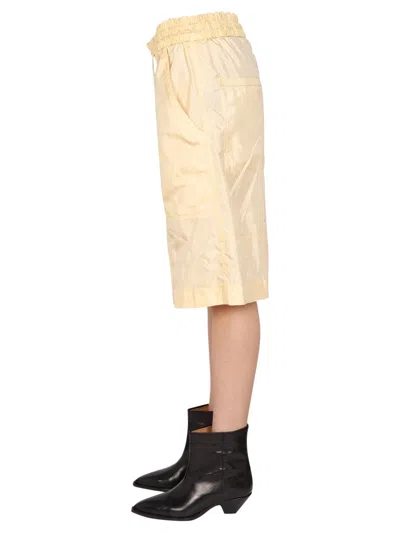 Isabel Marant Laiora Bermuda Shorts In Gold