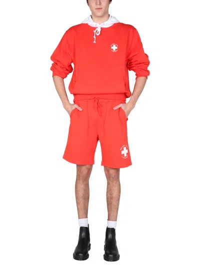 Helmut Lang "lifeguard" Bermuda In Red