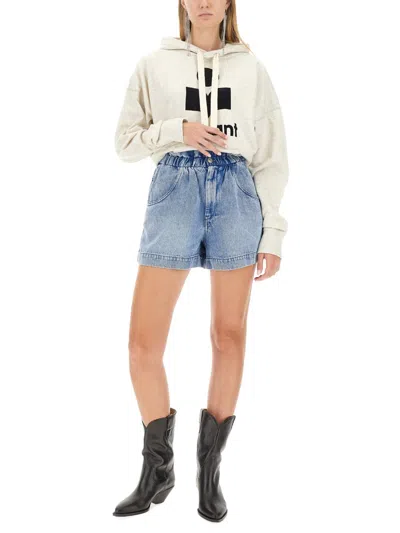 Isabel Marant Étoile Isabel Marant Etoile Women Melange Ivory Cotton Blend Mansel Sweatshirt In Neutral