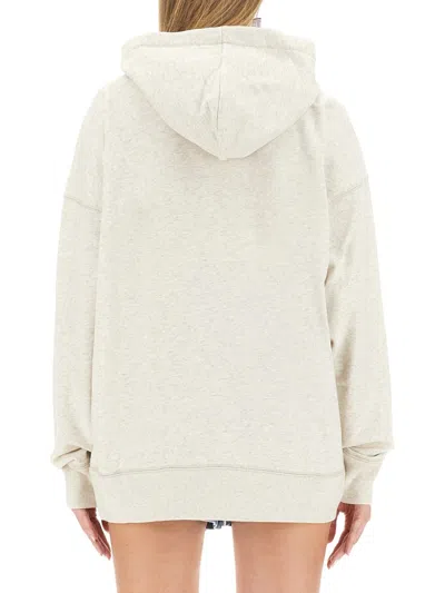 Isabel Marant Étoile Isabel Marant Etoile Women Melange Ivory Cotton Blend Mansel Sweatshirt In Neutral