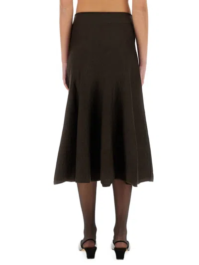 Khaite "mayu" Skirt In Brown