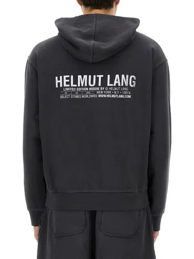 Helmut Lang Sweater Hoodie Kangaroo Pocket In Black