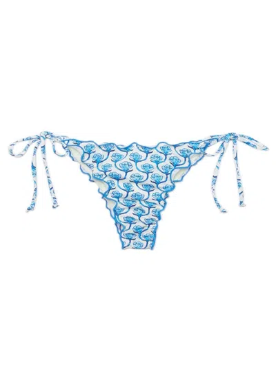 Mc2 Saint Barth Miami Nylon Bikini Slip In Blue