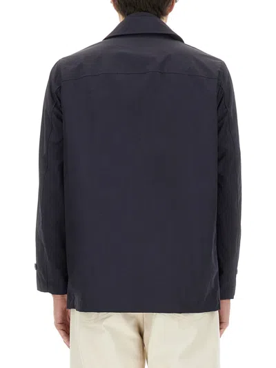 Fay Black Giacconi Jacket With Modern Fit In Blue