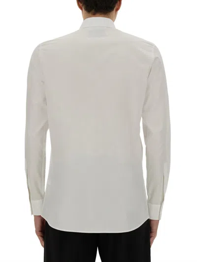 Moschino Office Inspiration Stretch Poplin Shirt In White