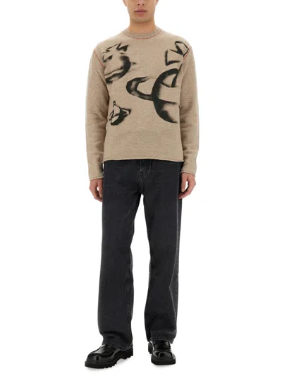 Vivienne Westwood "orbit" Crew Neck Sweater In Multi