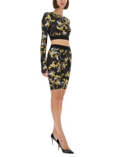 Versace Jeans Couture Outline Baroque Cycling Shorts In Multi