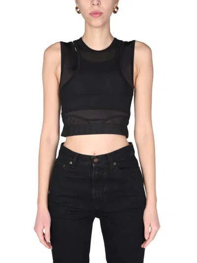 Mcq By Alexander Mcqueen Mcq "panelled Sport" Top In Black