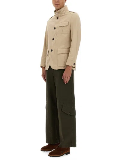 Moorer Port-sac Military-style Button-up Jacket In Neutral