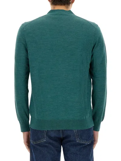 Maison Kitsuné "regular Bold Fox Head Patch" Cardigan In Green