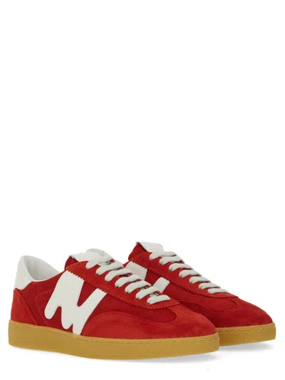 Msgm Retro Low-top Suede Sneaker With Contrast Sole
