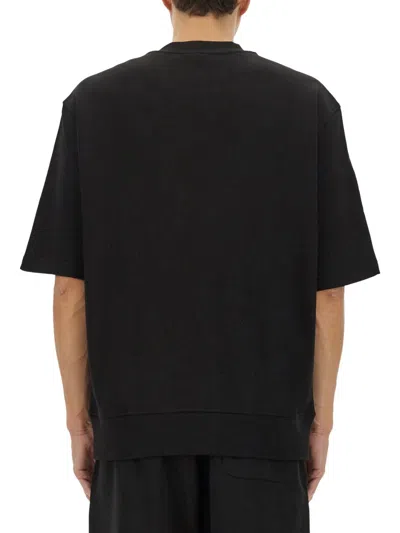 Diesel Oval D Logo-plaque Cotton T-shirt In Black