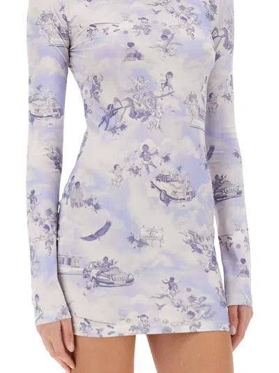 Off-white Mini Dress In Purple