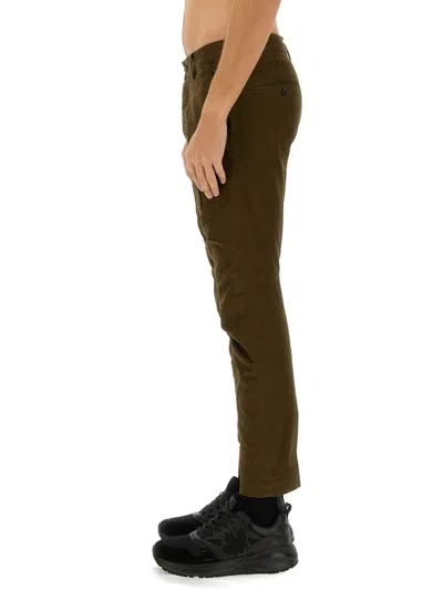 Dsquared2 Olive Cotton Blend Cargo Trousers