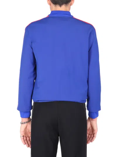Alexander Mcqueen Skull Embroidered Sweatshirt In Blue