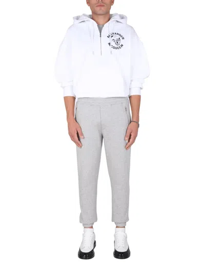 Alexander Mcqueen Men's Skull Sweatshirt In White